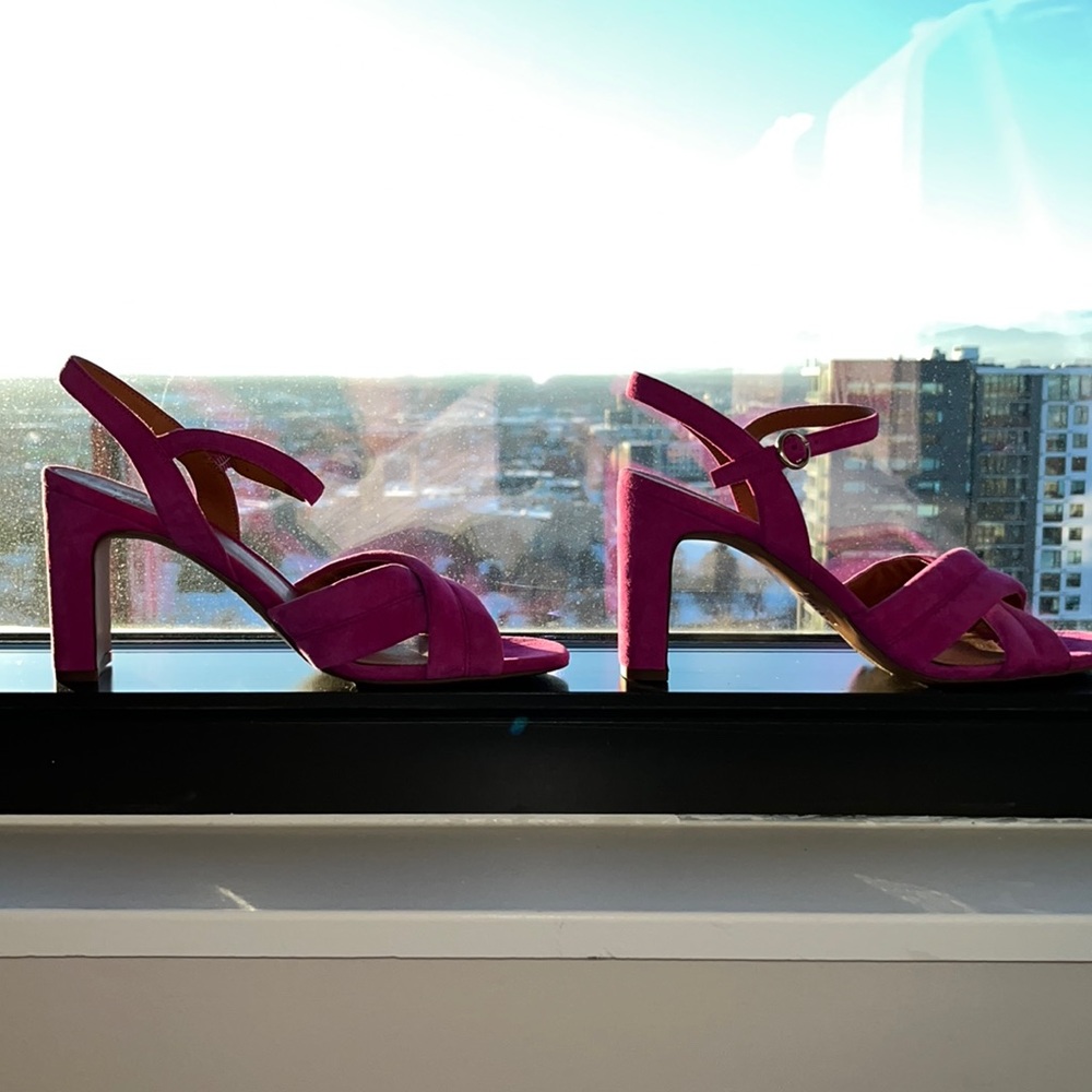Franco Sarto Hot pink Kristina chunky heels 🔥